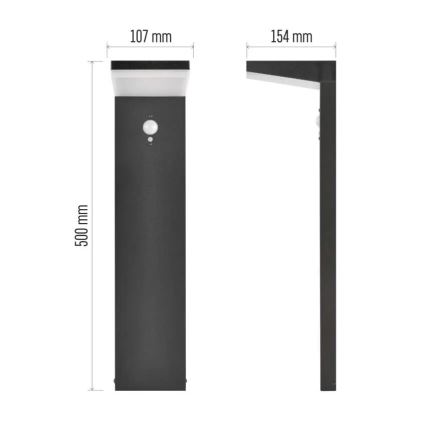 LED Solární lampa se senzorem LED/4,4W/3,7V 2200 mAh IP44