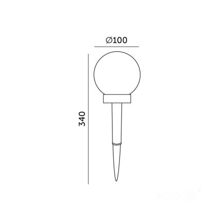LED Solární lampa se senzorem SPHERE LED/1,2V 4000K IP44 40 mAh pr. 10 cm