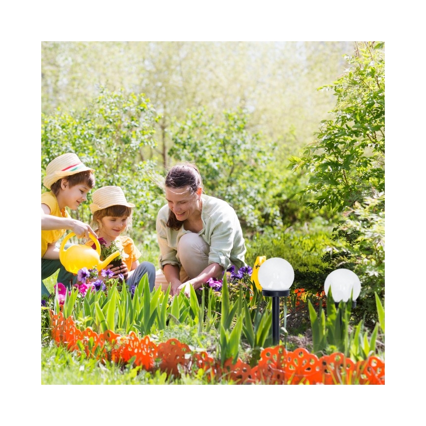 LED Solární lampa SPHERE LED/1,2V 4000K IP44 40 mAh pr. 10 cm