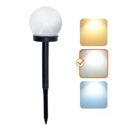 LED Solární lampa SPHERE LED/1,2V 4000K IP44 40 mAh pr. 10 cm