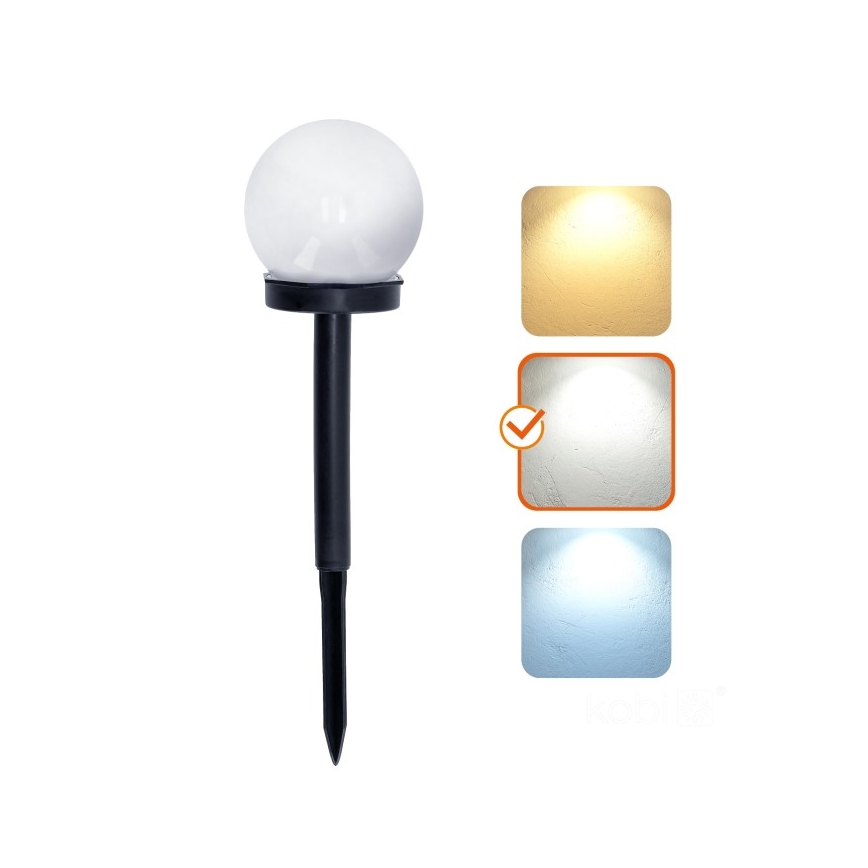 LED Solární lampa SPHERE LED/1,2V 4000K IP44 40 mAh pr. 10 cm