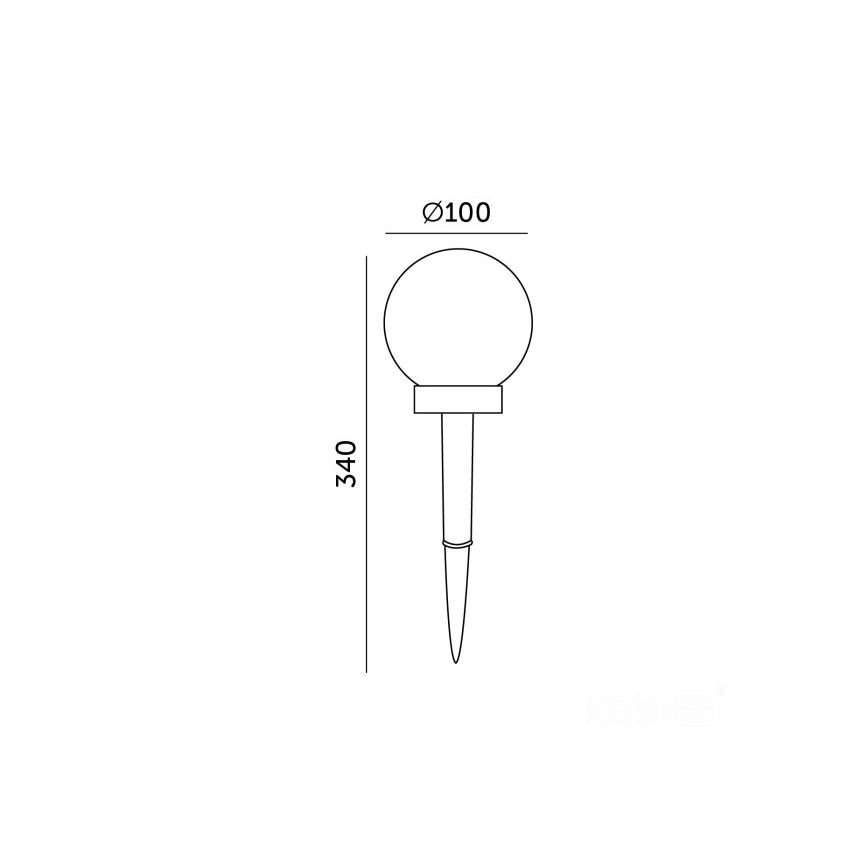 LED Solární lampa SPHERE LED/1,2V 4000K IP44 40 mAh pr. 10 cm