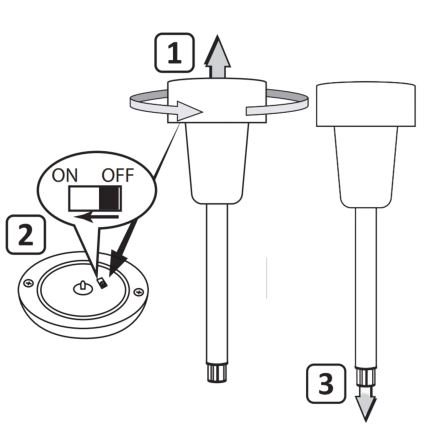 LED Solární lampa STIK LED/1,2V IP44