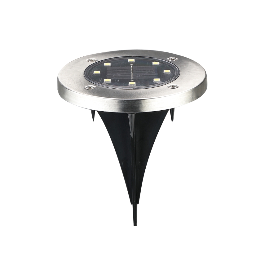 LED Solární nájezdové svítidlo SOLLY LED/1,2V 6500K pr. 11,5 cm 300 mAh IP44 matný chrom