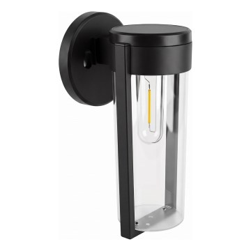 LED Solární nástěnná lampa LED/1W/3,7V 500 mAh IP65 černá