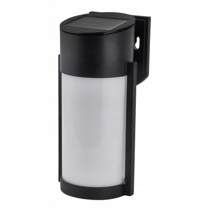 LED Solární nástěnná lampa LED/3,7V 300 mAh IP44 černá