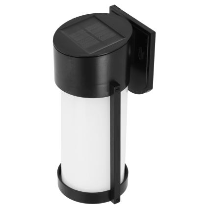 LED Solární nástěnná lampa LED/3,7V 300 mAh IP44 černá
