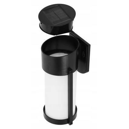 LED Solární nástěnná lampa LED/3,7V 300 mAh IP44 černá
