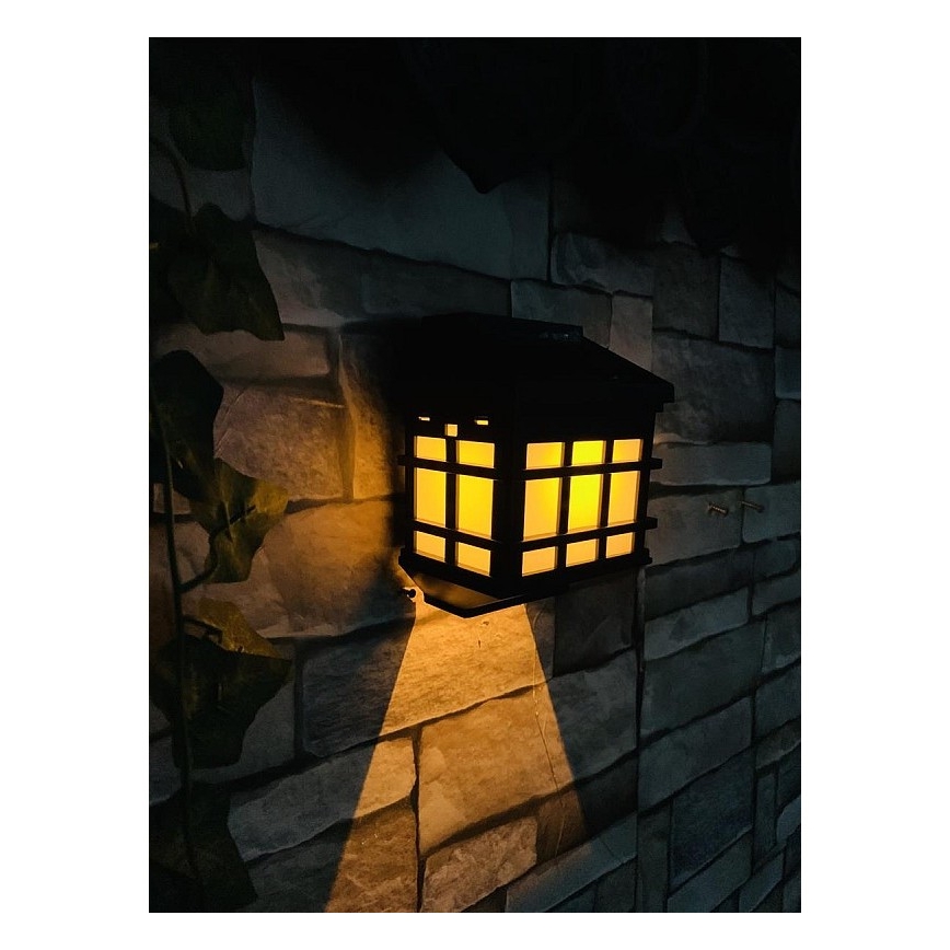 LED Solární nástěnná lampa se soumrakovým senzorem LED/1,2V 600 mAh IP44