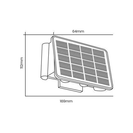 LED Solární nástěnné svítidlo ALF LED/4W/3,2V 3000K IP54 černá