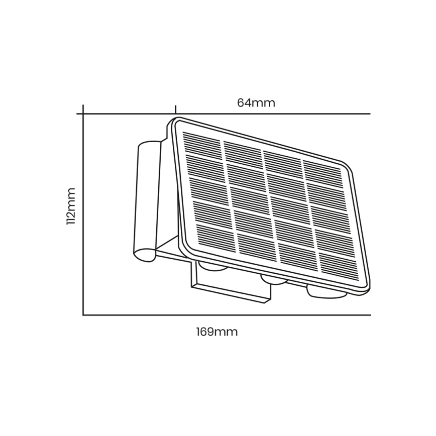 LED Solární nástěnné svítidlo ALF LED/4W/3,2V 3000K IP54 černá