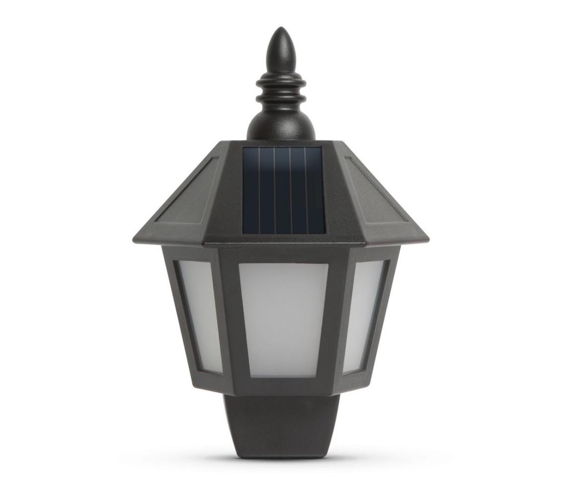 GARDEN OF EDEN LED Solární nástěnné svítidlo LED/0,2W/1,2V 400mAh IP44 černá LC3437