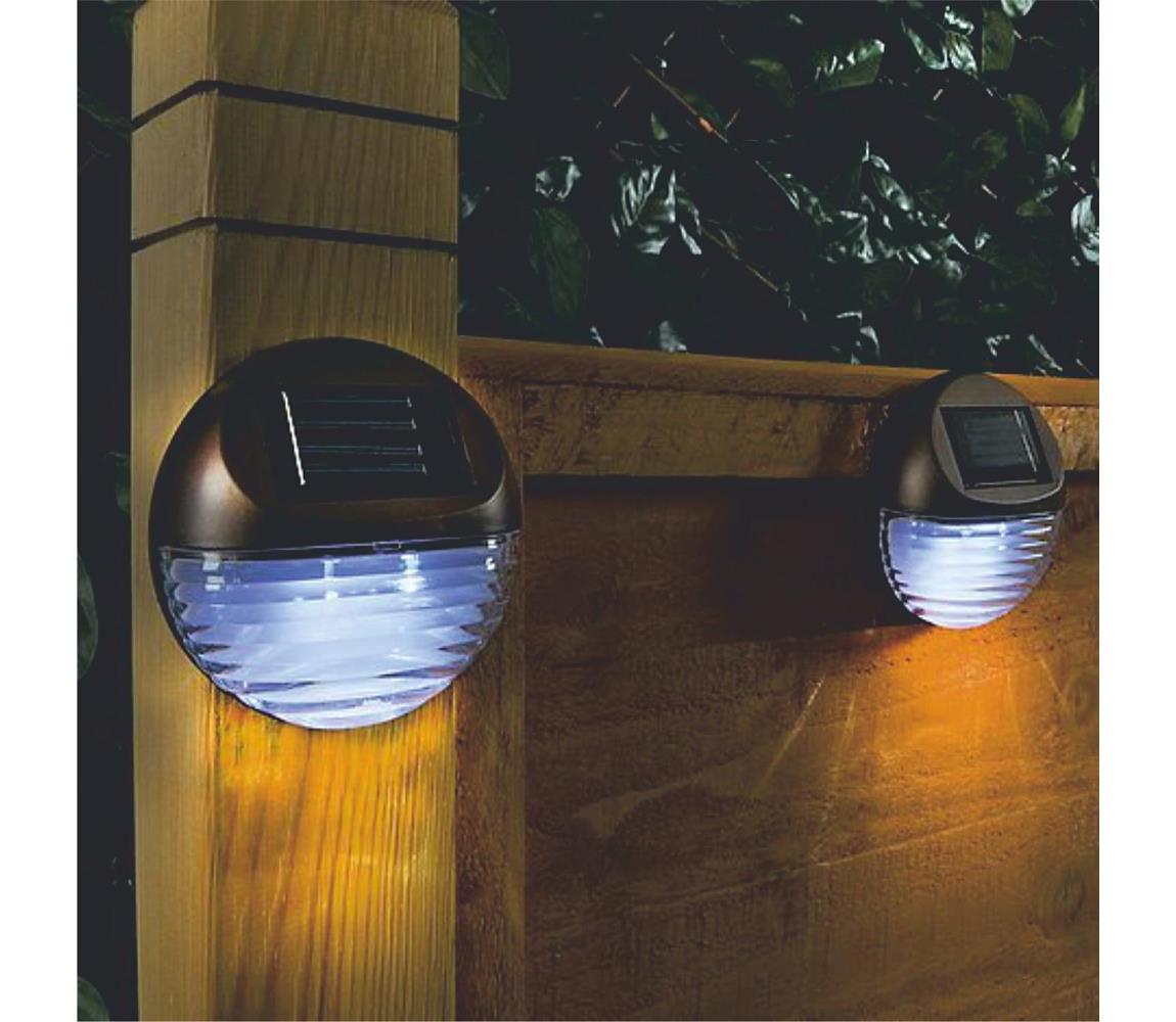 Baterie centrum LED Solární nástěnné svítidlo LED/1,2V IP44 BC0382