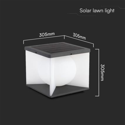 LED Solární nástěnné svítidlo LED/8W/3,7V IP65 3000K + dálkové ovládání