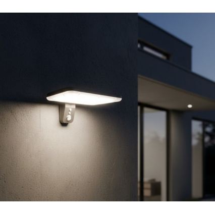 LED Solární nástěnné svítidlo se senzorem PHOENIX LED/15W/3,2V 3000/4000K IP65 6000 mAh