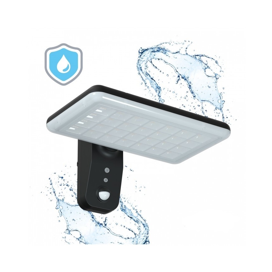 LED Solární nástěnné svítidlo se senzorem PHOENIX LED/15W/3,2V 3000/4000K IP65 6000 mAh