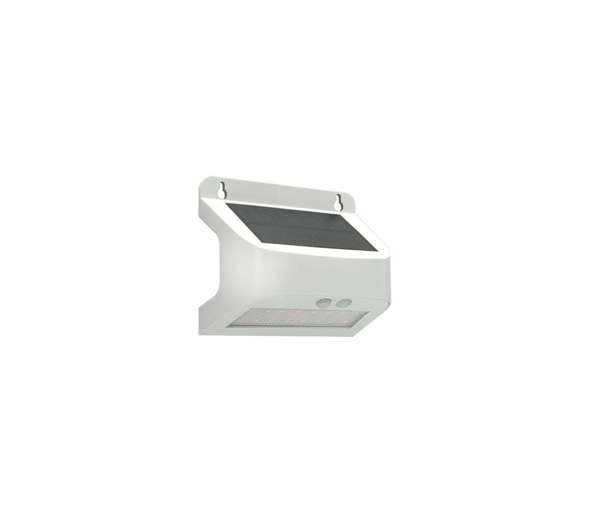 LED Solární nástěnné svítidlo se sen SOLTO LED/6W/3,7V 4000K IP54 2400 mAh bílá OE-STLR64-10 – Alasans