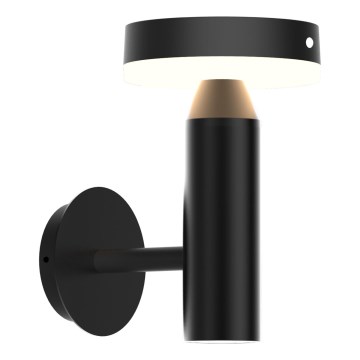 LED Solární nástěnné svítidlo se senzorem GWINEA LED/4,5W/3,7V IP44 černá