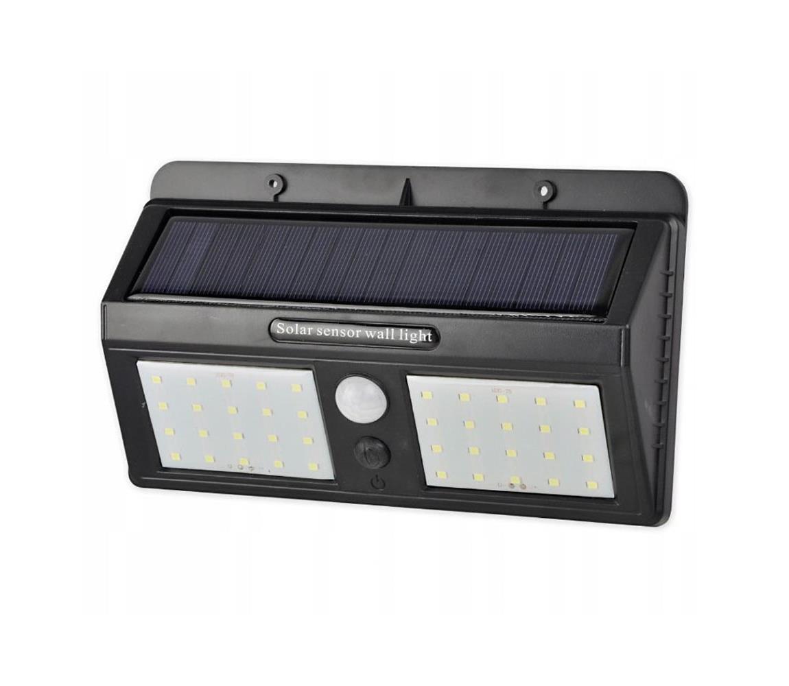 LED Solární nástěnné svítidlo se senzorem LED/1,2W/3,7V 1200 mAh IP44 SOLAR 2 Černá – Alasans