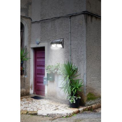 LED Solární nástěnné svítidlo se senzorem LED/1,2W/3,7V 1200 mAh IP44