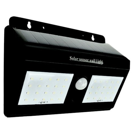 LED Solární nástěnné svítidlo se senzorem LED/1,2W/3,7V 6500K IP65