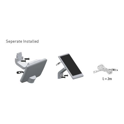 LED Solární nástěnné svítidlo se senzorem LED/12W/3,7V 4000 mAh IP54