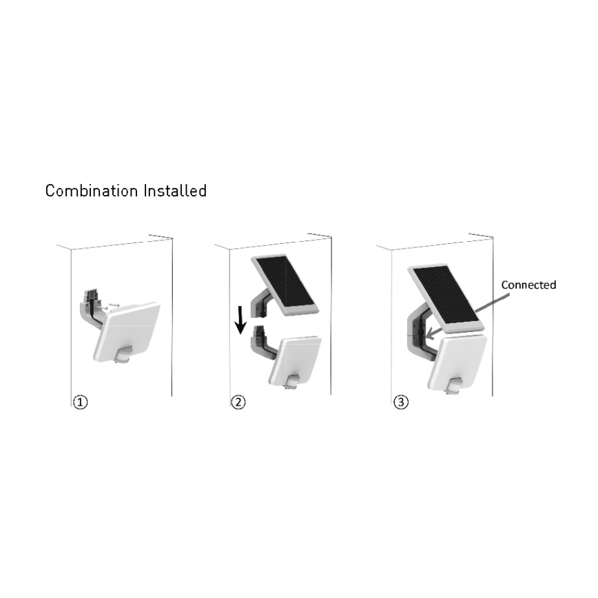 LED Solární nástěnné svítidlo se senzorem LED/12W/3,7V 4000 mAh IP54
