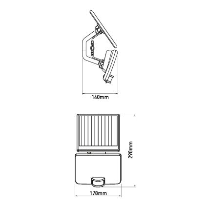 LED Solární nástěnné svítidlo se senzorem LED/12W/3,7V 4000 mAh IP54