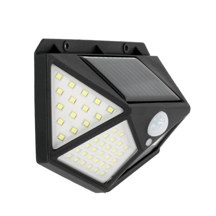 LED Solární nástěnné svítidlo se senzorem LED/1W/3,7V 6500K IP44 1200 mAh