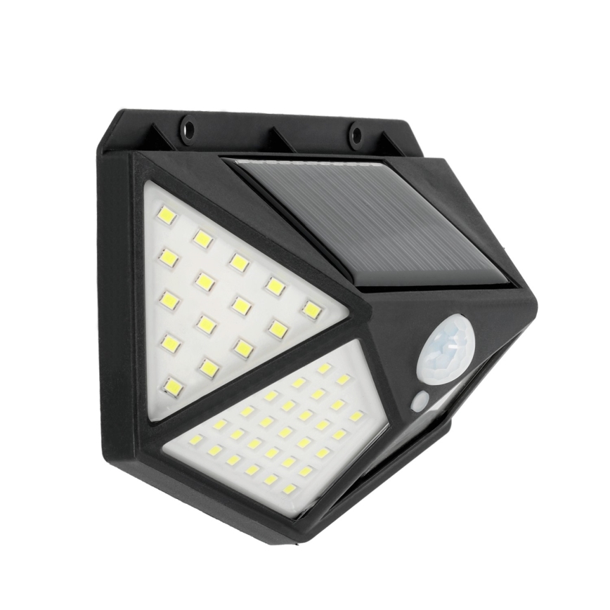 LED Solární nástěnné svítidlo se senzorem LED/1W/3,7V 6500K IP44 1200 mAh
