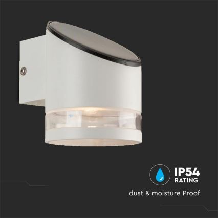 LED Solární nástěnné svítidlo se senzorem LED/1W/3,7V IP54 3000K 1200 mAh bílá