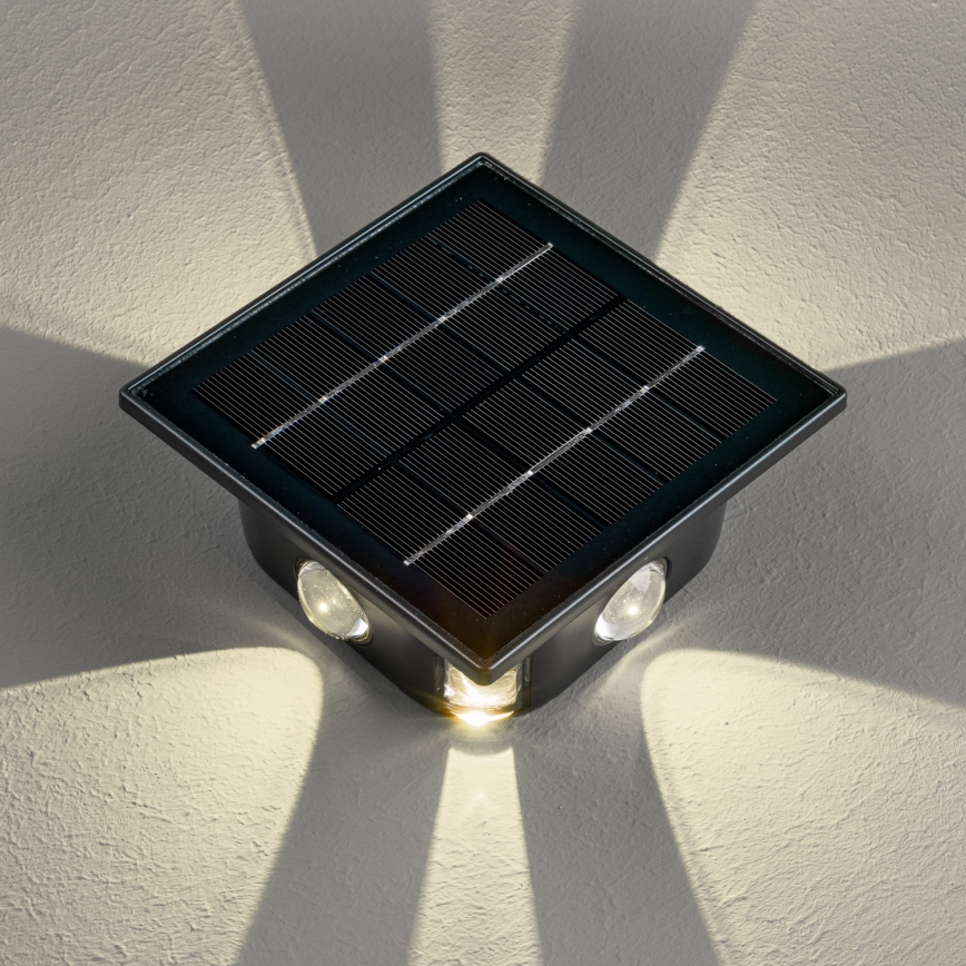 LED Solární nástěnné svítidlo se senzorem LED/2W/5V IP54 1300 mAh