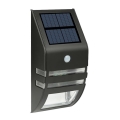 LED Solární nástěnné svítidlo se senzorem LED/3,7V IP44 černá