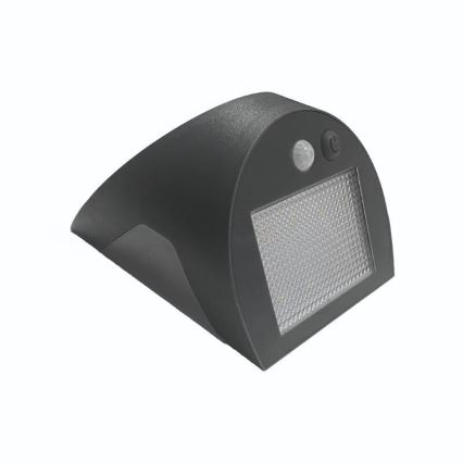 LED Solární nástěnné svítidlo se senzorem LED/3W/3,7V 3000/4000K 1200 mAh IP54 antracit