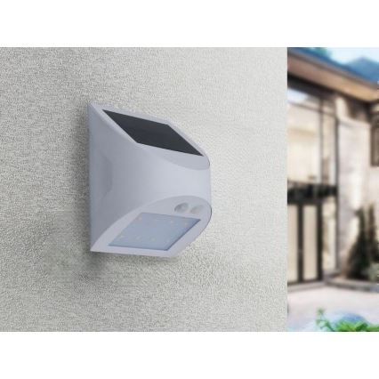LED Solární nástěnné svítidlo se senzorem LED/3W/3,7V 3000/4000K 1200 mAh IP54 bílá