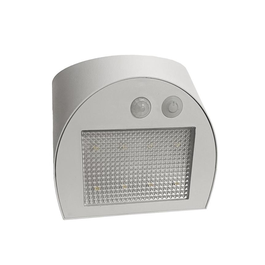 LED Solární nástěnné svítidlo se senzorem LED/3W/3,7V 3000/4000K 1200 mAh IP54 bílá