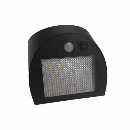LED Solární nástěnné svítidlo se senzorem LED/3W/3,7V 3000/4000K 1200 mAh IP54 černá
