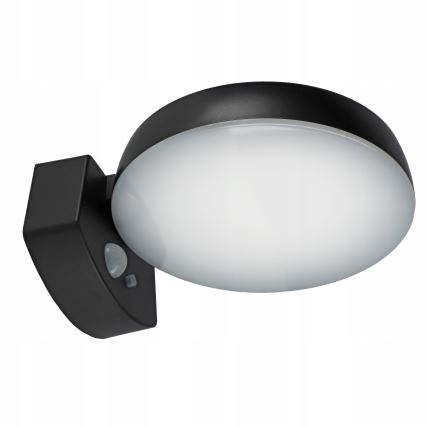 LED Stmívatelné solární nástěnné svítidlo se senzorem LED/3W/3,7V 1800 mAh IP54 černá