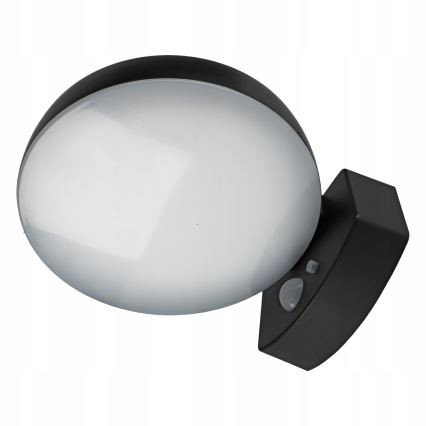 LED Stmívatelné solární nástěnné svítidlo se senzorem LED/3W/3,7V 1800 mAh IP54 černá