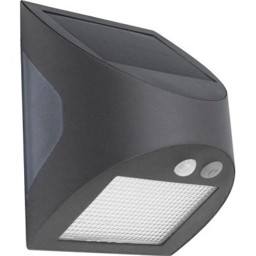 LED Solární nástěnné svítidlo se senzorem LED/3W/3,7V 3000/4000K 1200 mAh IP54 antracit