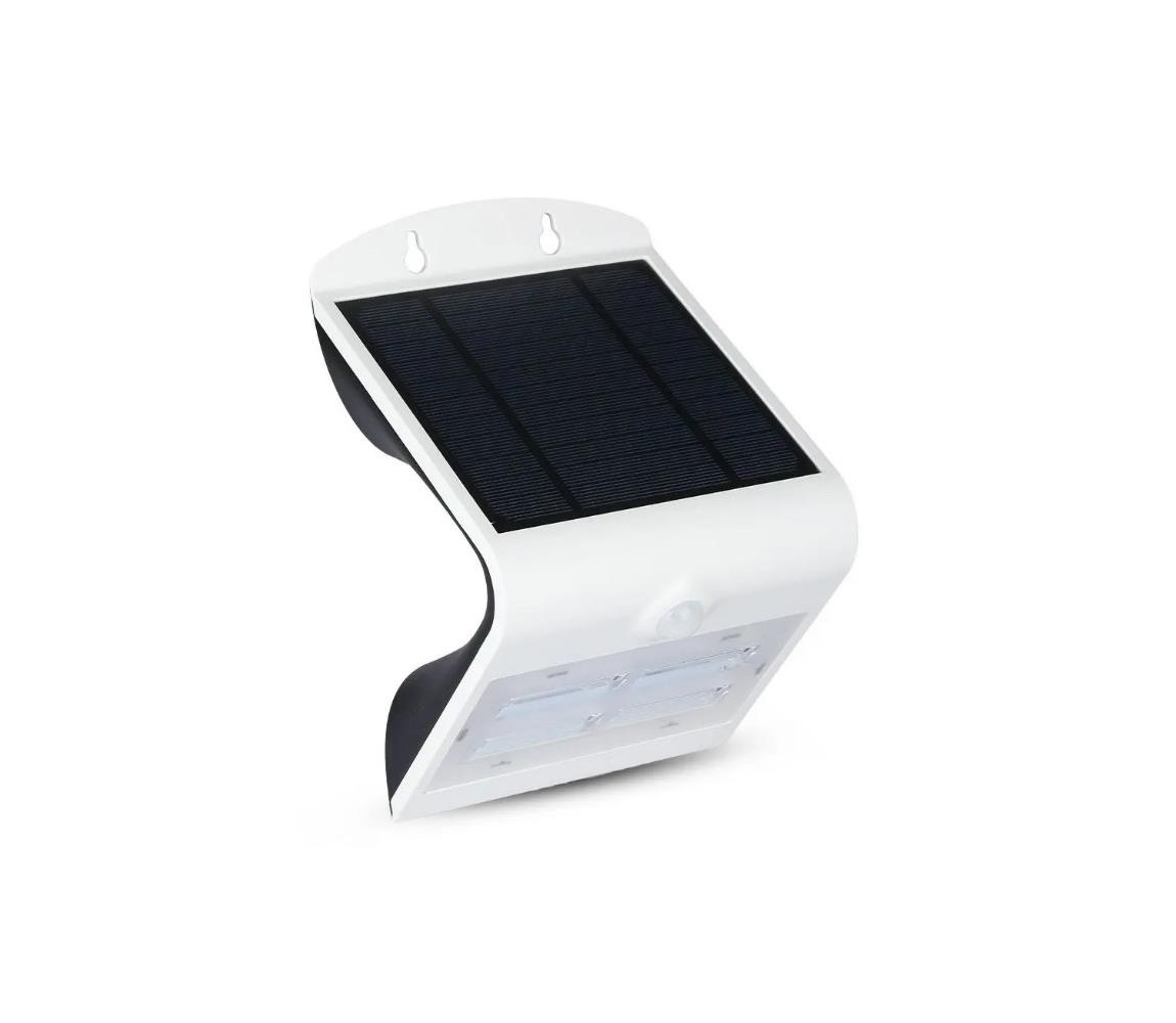 V-Tac LED Solární nástěnné svítidlo se senzorem LED/3W/3,7V 3000/4000K IP65 bílá VT0771