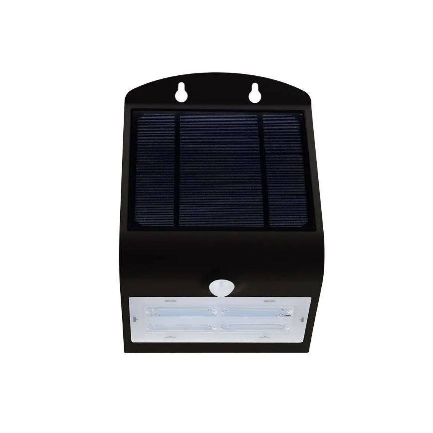LED Solární nástěnné svítidlo se senzorem LED/3W/3,7V 3000/4000K IP65 2000 mAh černá