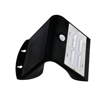 LED Solární nástěnné svítidlo se senzorem LED/3W/3,7V 3000/4000K IP65 2000 mAh černá