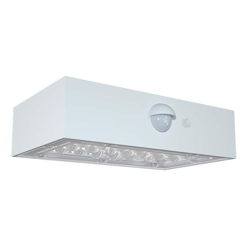 LED Solární nástěnné svítidlo se senzorem LED/3W/3,7V 3000K/4000K IP65 1200 mAh bílá