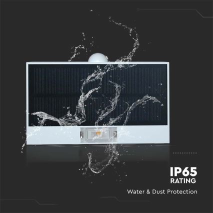 LED Solární nástěnné svítidlo se senzorem LED/3W/3,7V 3000K/4000K IP65 1200 mAh bílá