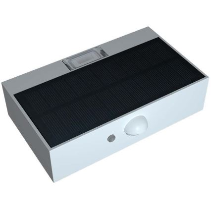 LED Solární nástěnné svítidlo se senzorem LED/3W/3,7V 3000K/4000K IP65 1200 mAh bílá