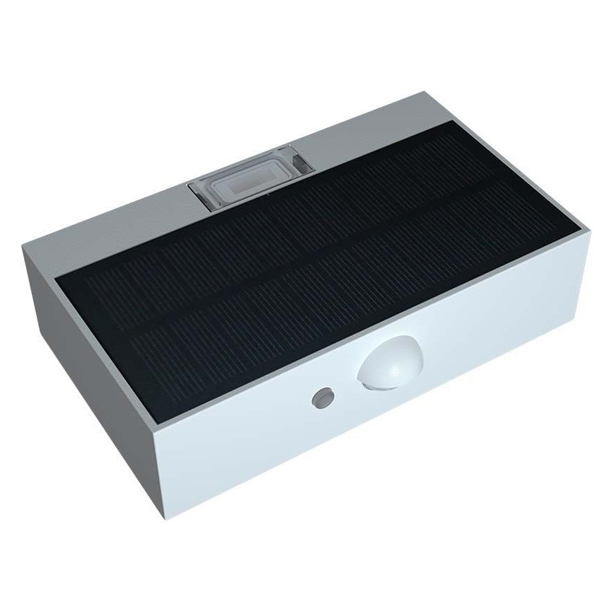 LED Solární nástěnné svítidlo se senzorem LED/3W/3,7V 3000K/4000K IP65 1200 mAh bílá