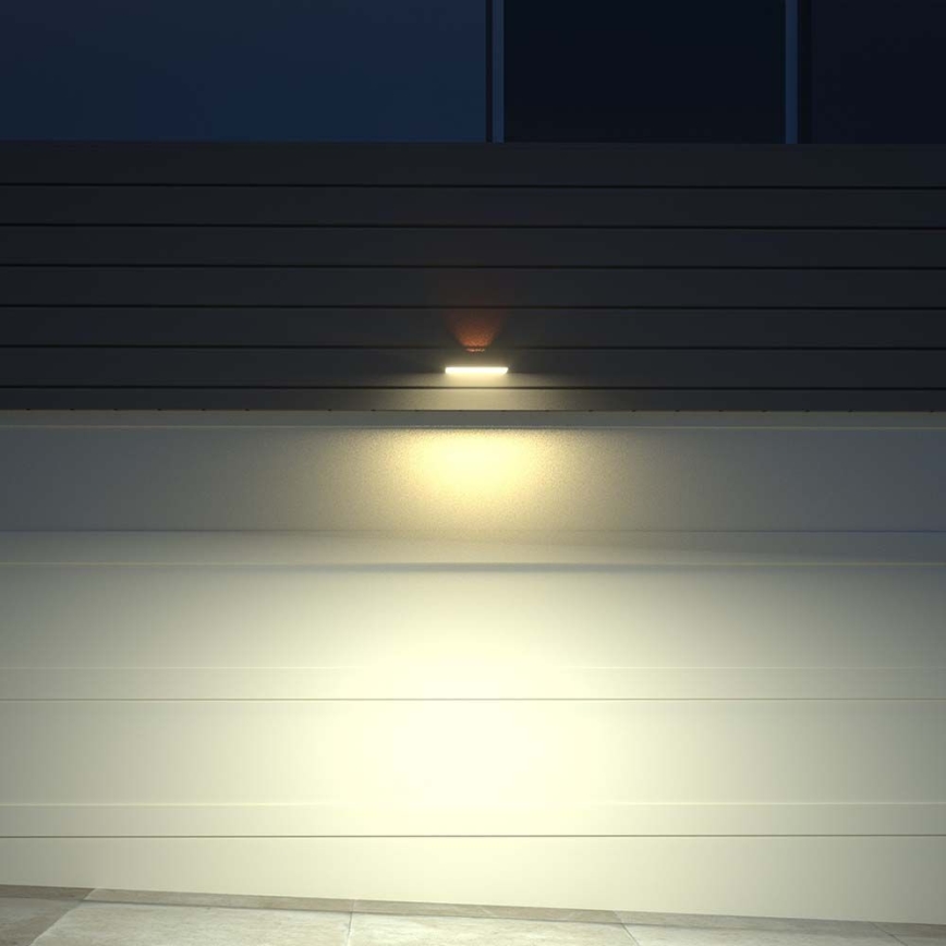 LED Solární nástěnné svítidlo se senzorem LED/3W/3,7V 3000K/4000K IP65 1200 mAh bílá