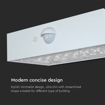 LED Solární nástěnné svítidlo se senzorem LED/3W/3,7V 3000K/4000K IP65 bílá