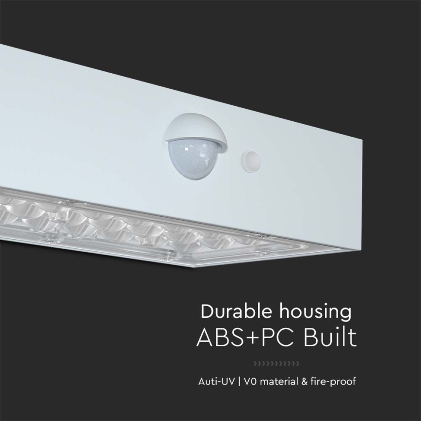 LED Solární nástěnné svítidlo se senzorem LED/3W/3,7V 3000K/4000K IP65 1200 mAh bílá